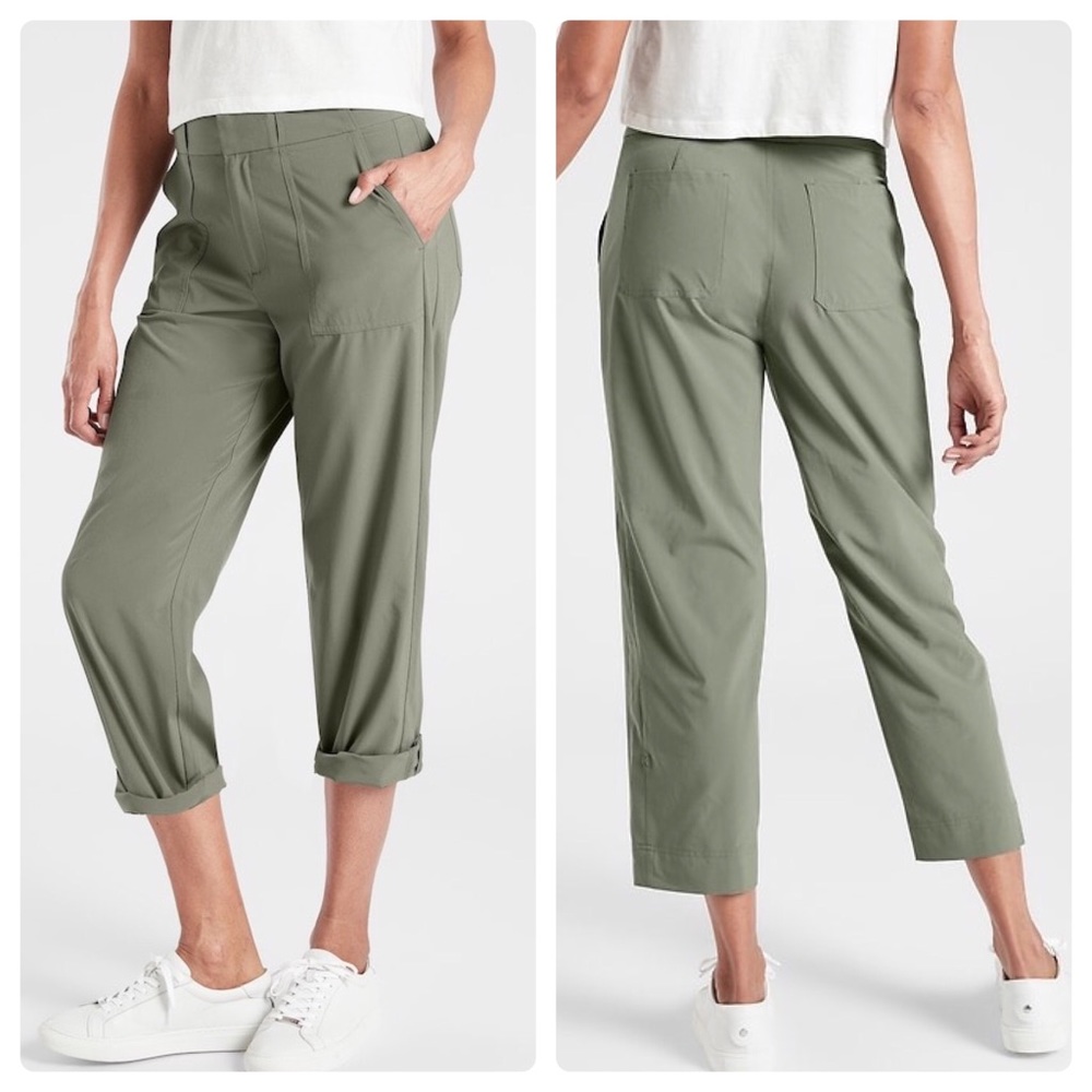 Athleta Tribeca Utility Crop Laurel Olive
